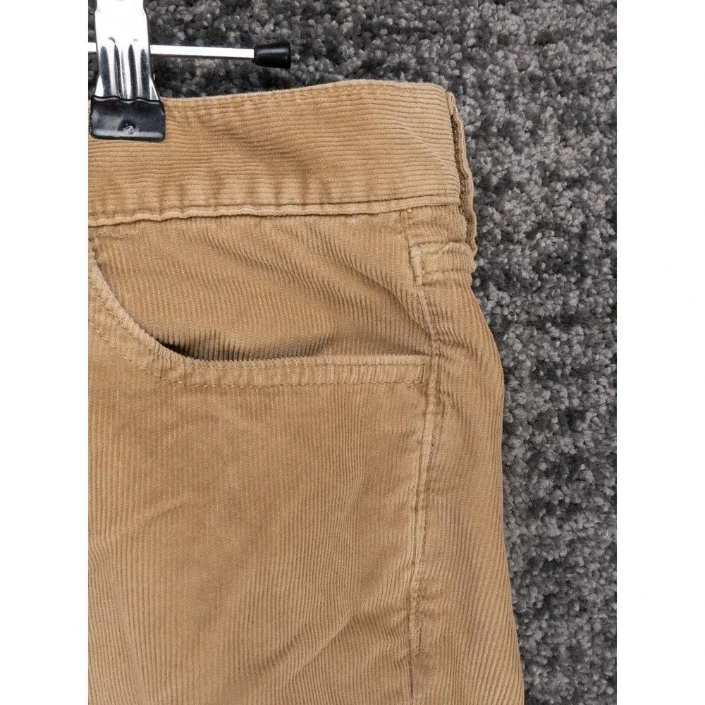 J Crew Pants Mens 34x30 Actual 35x30 Brown Slim Fit Traveler Stretch Corduroy